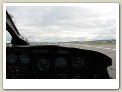 Going down the runway