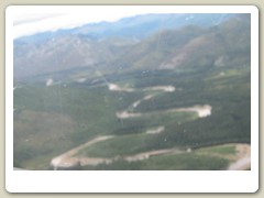 Hazy pictures from thick plastic windows in cockpit