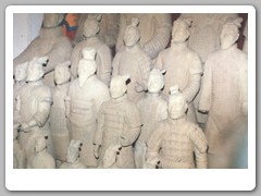 Restored pieces in museum