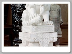 Restored pieces in museum