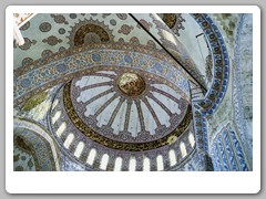 Blue tiles in the mosque